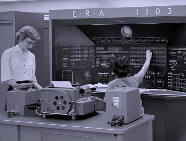 An E.R.A.Univac 1103 computer in the 1950s